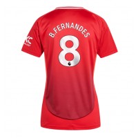 Manchester United Bruno Fernandes #8 Fotballklær Hjemmedrakt Dame 2024-25 Kortermet